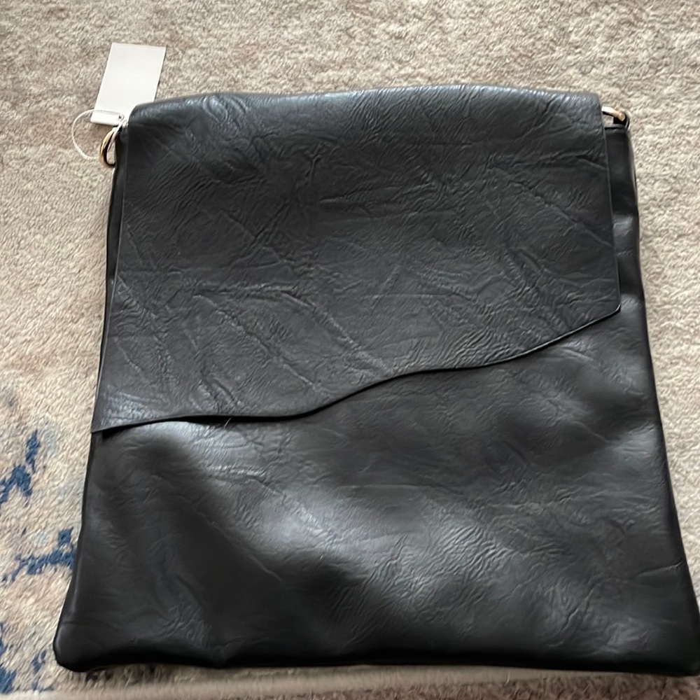 Black leather bag